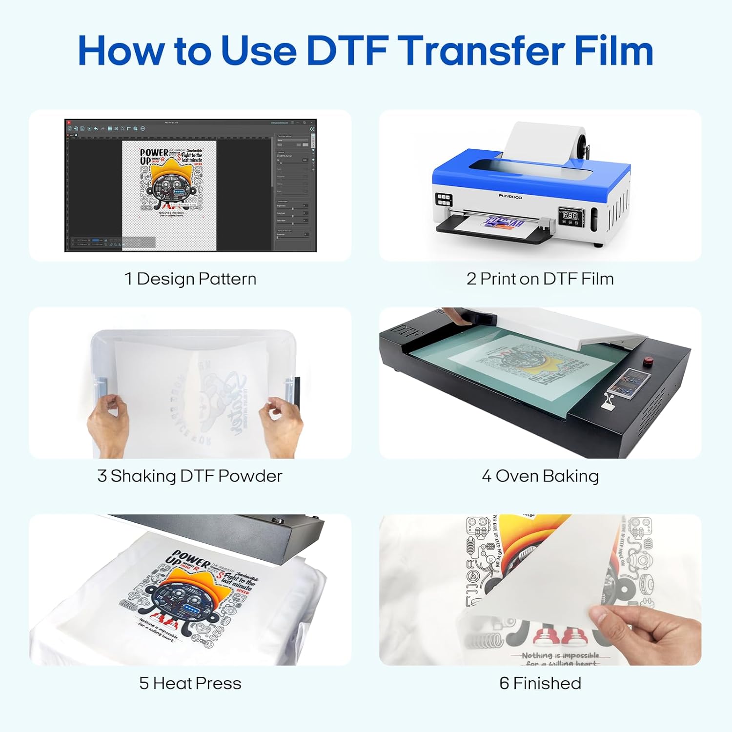 PUNEHOD DTF Transfer Film Roll - 13" X 328ft A3 Matte Clear DTF Film Roll for DTF Inkjet Printer