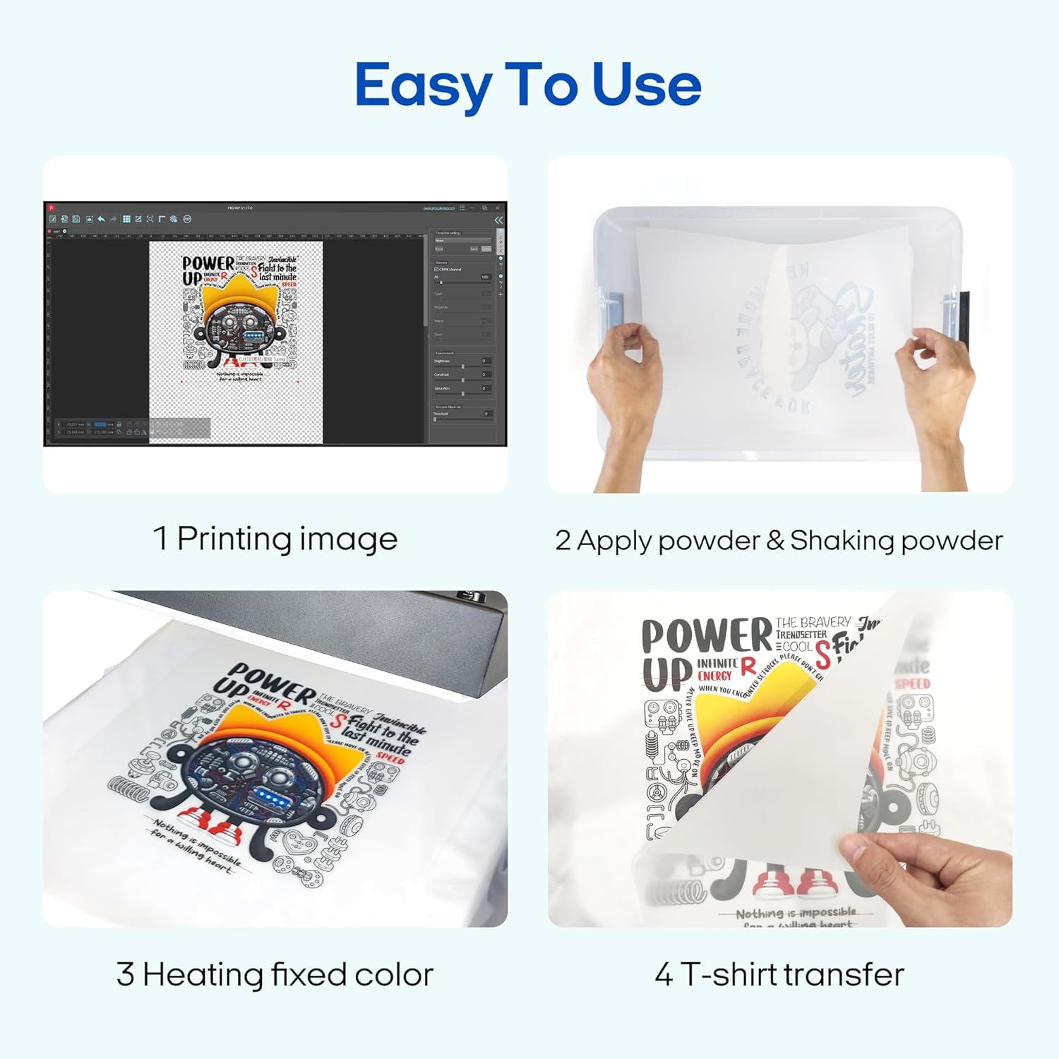 DTF Ink 1500ML and DTF Powder 500g Combo Kits