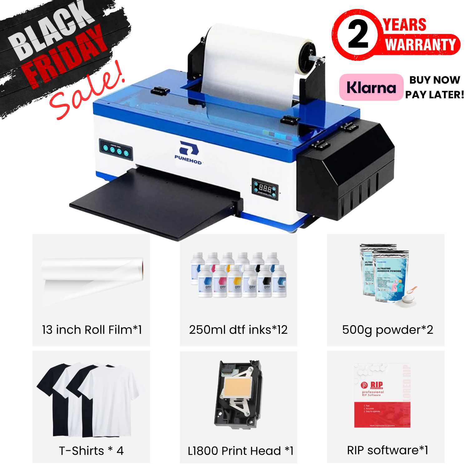 13" A3 R1390 DTF Printer Black Friday Special Bundle