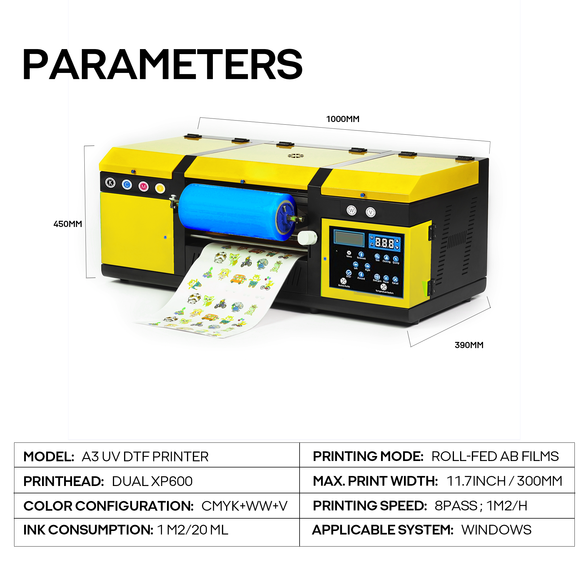Punehod A3 13'' UV DTF Printer VF13 Dual XP600