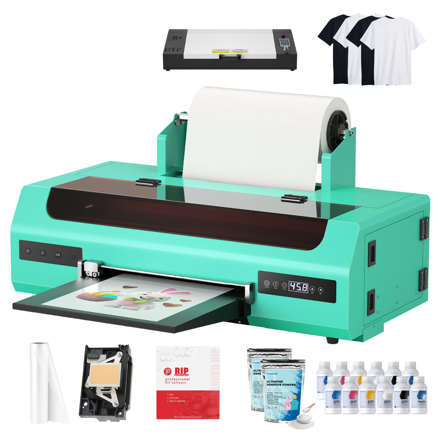 Punehod Cyan 13" A3 L1800 DTF Printer +Oven Black Friday Special Bundle