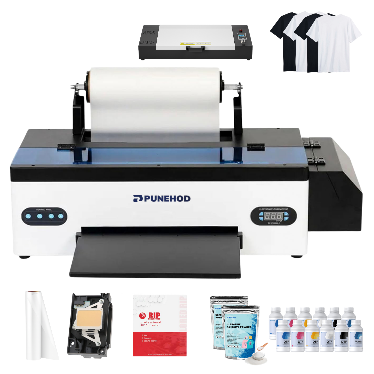 Punehod 13" Black A3 L1800  DTF Printer + Oven Black Friday Special Bundle